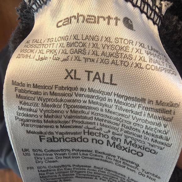 Carhartt Men's XL Tall Black Hoodie - Picture 6 of 6